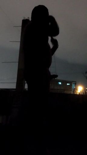 Thrilling moment from "Refreshing backlit erotic shower"