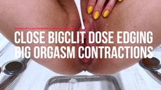 Close Big Clit Dose Edging Big Orgasm Contractions (ES884)