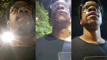 A cara toda gozada andando na rua