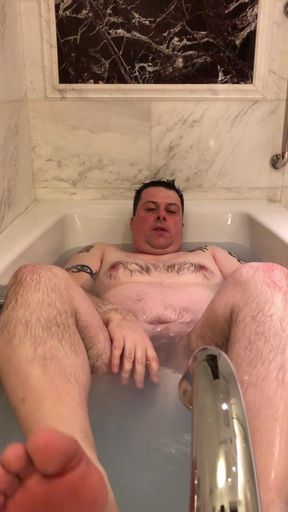 Big Chubby Guy in the Bath