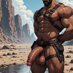 3D Leather Harness Warrior Art