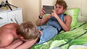 No50 Part 1 Cute Guy Sucks Step Stepbrother's Big Cock