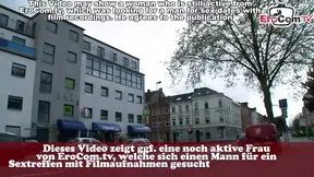 Chubby German girl persuaded to have sex on the street