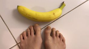 Crushing Banana Barefoot