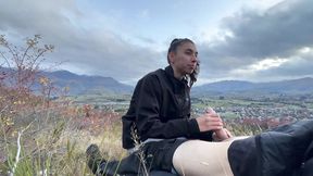 Mountain Trekking Blowjob & Sucking