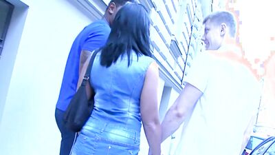 Brunette Wife Sucks Black Cock While Hid Cuckold Husband Watches