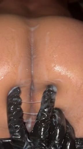 Fingering his ass until he came all over again
