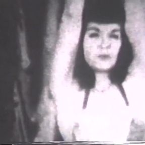 Brunette's old fashioned stripping