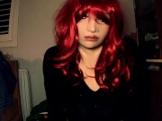 Nancy May Doll 1! A redhead female masked rubber doll wishes to show you her pussy and rubber body!