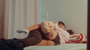 pov - ebony coworker had intense squirt orgasm on hotel room - max boss