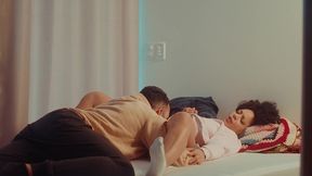 pov - ebony coworker had intense squirt orgasm on hotel room - max boss