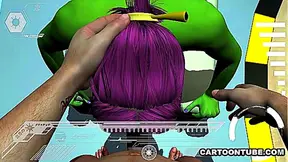 3D Alien has her tits and pussy fucked hard from POV