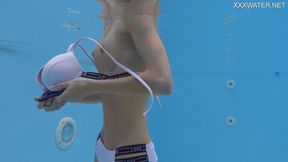 Skinny teen Hermione Ganger gets fucked underwater in a pool