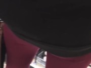Little flashing in a store , public FLASH Mylie Blonde