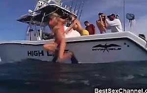 Naked babes on a jet ski!