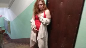 DATEZONE - My wife pleases me while we fuck in the stairwell