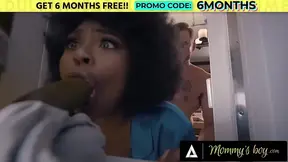 MOMMY'S BOY - Hot Pregnant Girl Gets Railed Throbbing During Midnight Snack With Sticky Cumshot