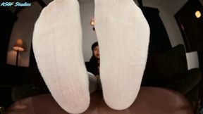 Hunny Bear dirty sock sole pov with toe wiggling! PART 2 - MOV