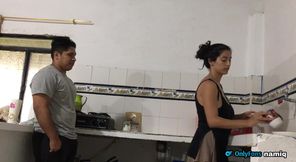 My Stepsister Prepared a Good Slap for Me with Her Good Pussy in the Kitchen