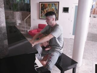 Concupiscent Stepson Gets Mommy To Fuck Him During His Piano Practice