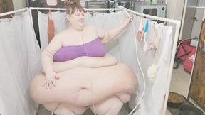 Soapy, slippery shower