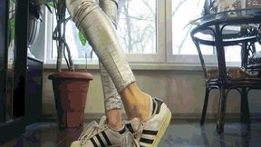 Feel the smell of your feet in adidas Superstar sneakers WMV(1280x720)FHD