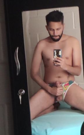 Morning just out of bed jerking off