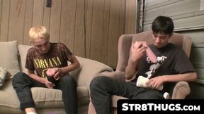 Str8Thugs.com - Two straight buddies' mutual dick showcase and jack off cum fest