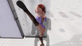3D HENTAI Met a mistress in a shopping center and fucked on the roof