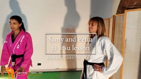Samy and Petra ju jitsu lesson sparring destruction