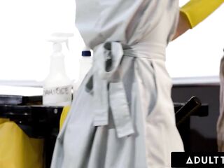 ADULT TIME - Hot Office Maid Kenna James Teases Overworked Married Boss For Sneaky ANAL Affair