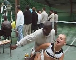 French Tennis Babe Double Ir Fucked in Threesome