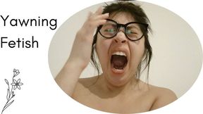 Opening my big mouth for you.. yawning fetish