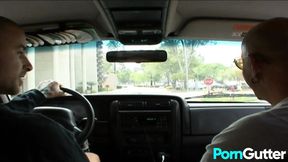 Stacked MILF Amber gets picked up and drilled by a stiff cock