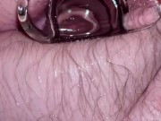 Look deep into my ass with my new glass butt plug