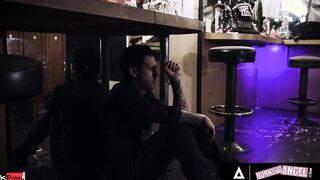 Slutty Stripper Squirts While Being Roughly Double-Destroyed On Stage