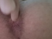 Spread and pulsating my virgin anus