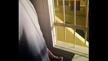 Jerking Off My Big Uncut Cock Public On My Window Till I Cum - Camilo Brown