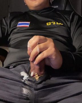 Thai Uniform Jerking off After Work #3