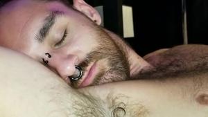PitsAndPubes: Natural Dirty Little Piggy sniffing jacks off