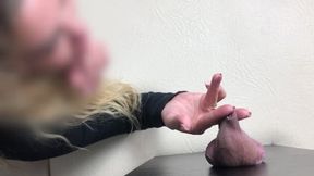 girl plays with micropenis and foreskin