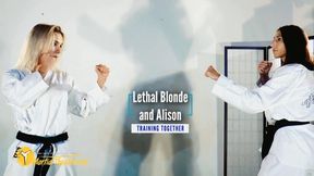 Lethal Blonde and Alison training together