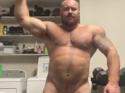 Thick Musclebear Shows Off Hung Veiny Cock OnlyfansBeefBeast Beefy Bodybuilder Flexes With Big Dick