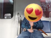 boy masturbates in the subway