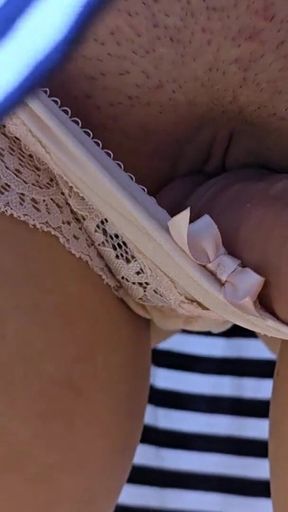 Totally Stranger Huge Cumshot Inside My Panties in a Bus