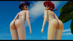 Ranma & Akane's Steamy 3D Anime Encounter in MMD