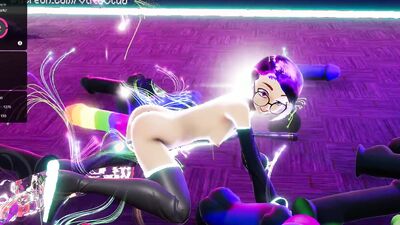 Hentai VTuber GF fucked by chat and spanked with huge dildo