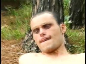 Gay stud gets hiss asshole banged hard in the woods