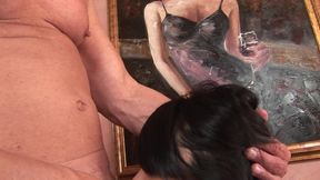 Tight shaved Asian snatch filled with big white cock
