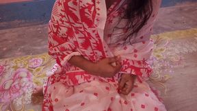 Viral Bangladeshi video of a woman in a saree feeding her younger stepsister.